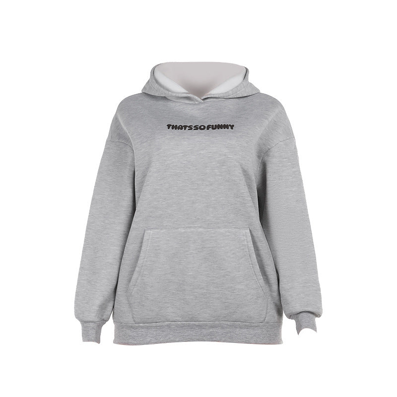 Cozy Printed Fleece Hooded Pullover for Women