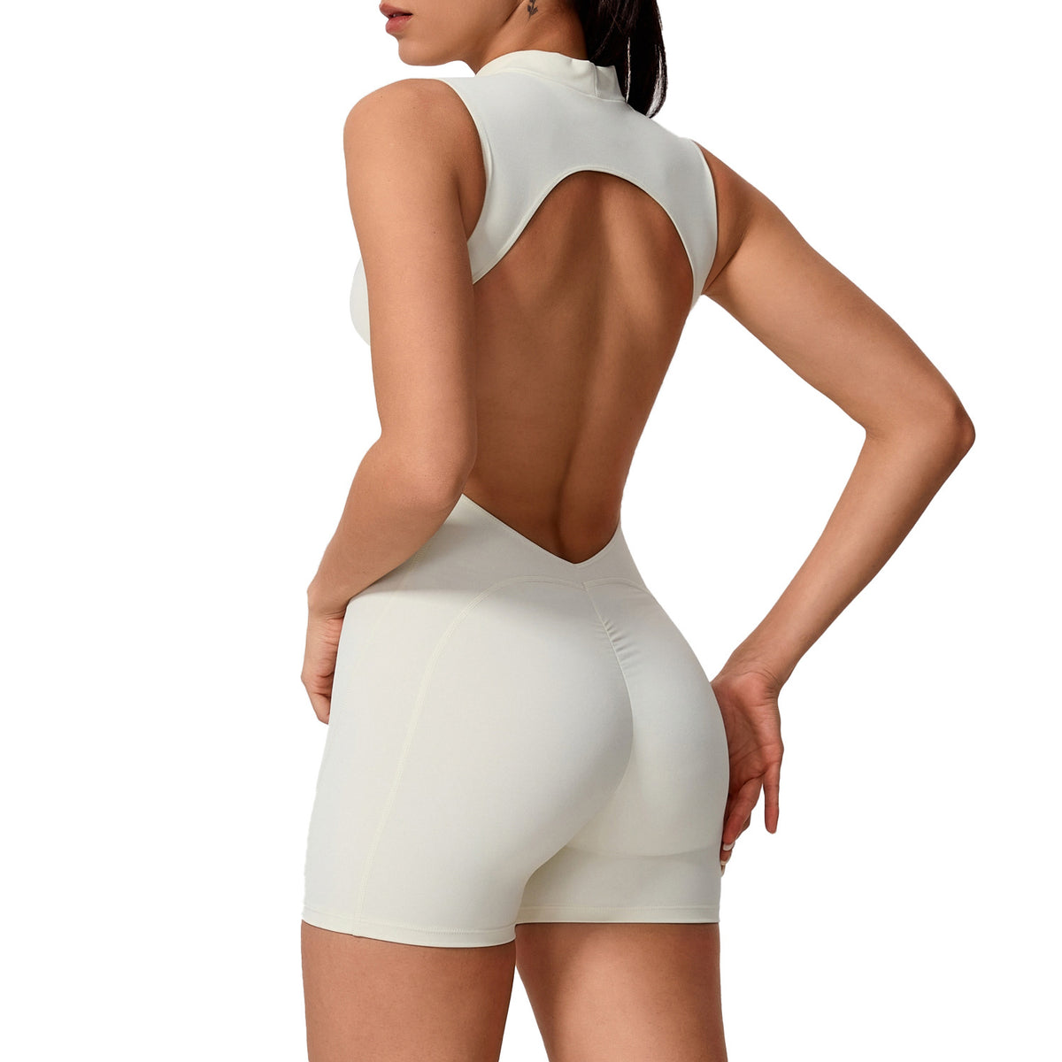 Sleeveless Back-Vented Fitness Yoga Bodysuit