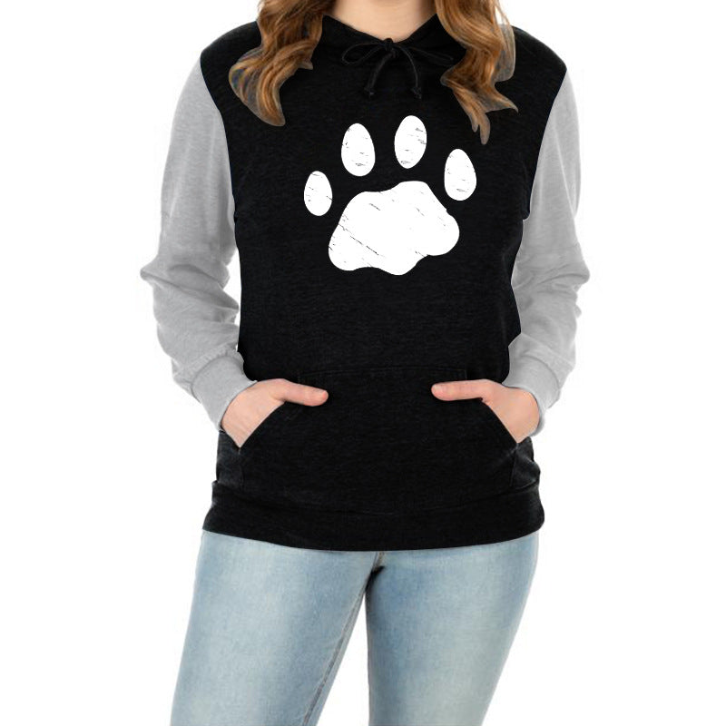 Women's Long-sleeved Hooded Sweater Printed Pullover Coat
