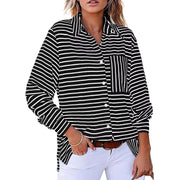V-neck, Extra-stretch Long-sleeve Shirt