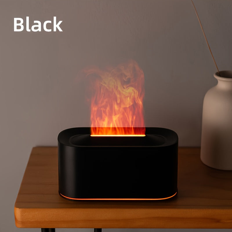 [Flame Design Aromatic Diffuser] USB Powered Flame Design Aromatic Diffuser,Flame Design Humidifier, Environment Light Flame Light Essential Oil Diffuser, Night Light, Suitable for Home Bedrooms And…