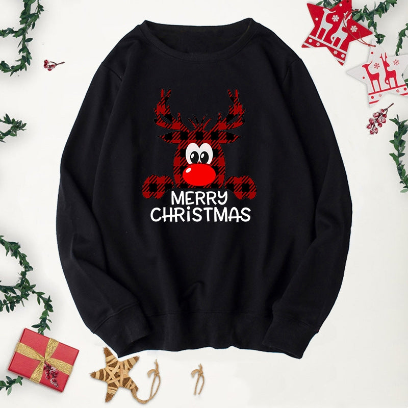 Unisex Cartoon Long Sleeve Cotton Terry Pullover Sweater