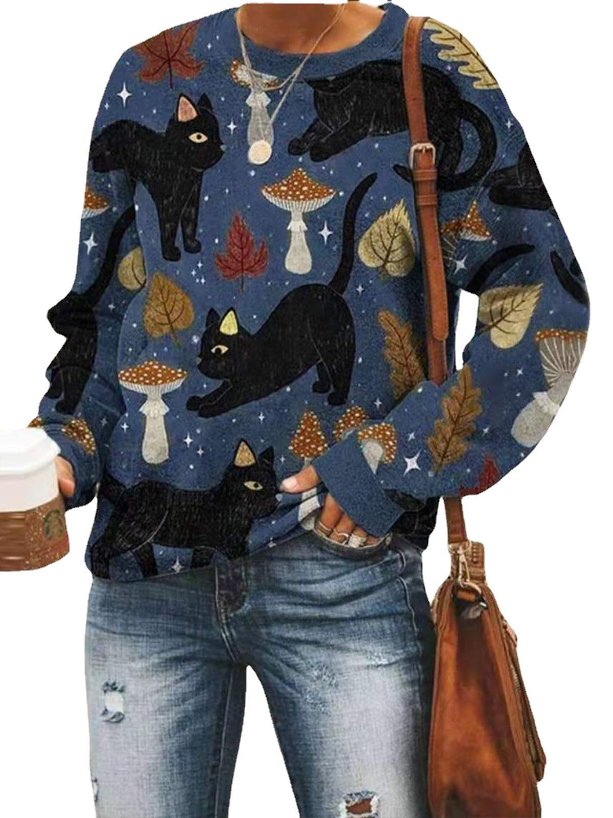 Women's Printed Crew Neck Casual Tee