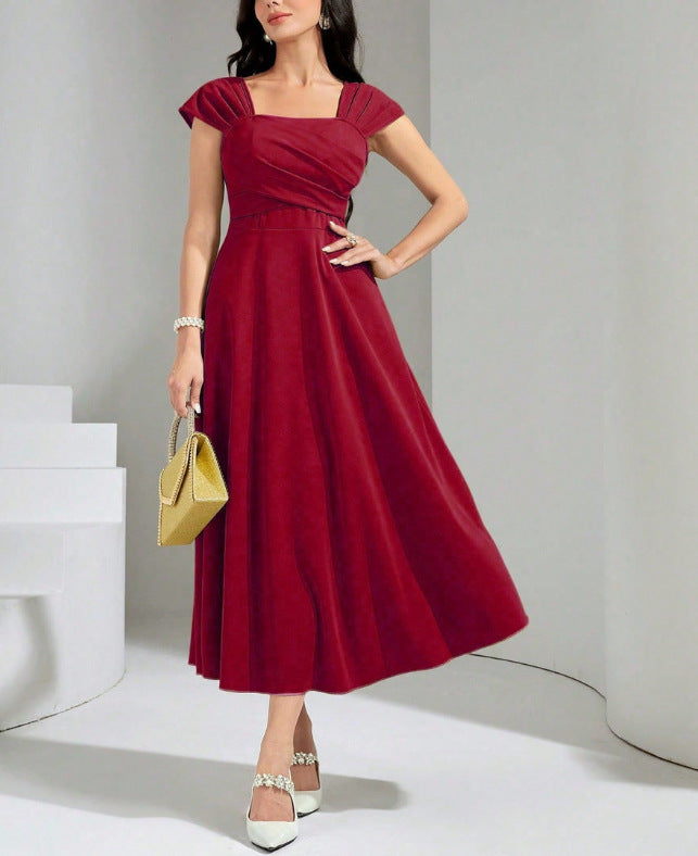 Women's Summer Slimming Waist-slimming Hepburn-style Dress