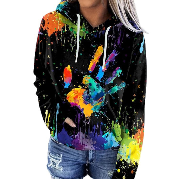 Unisex Graffiti Pullover Hoodie Streetwear Sweatshirt