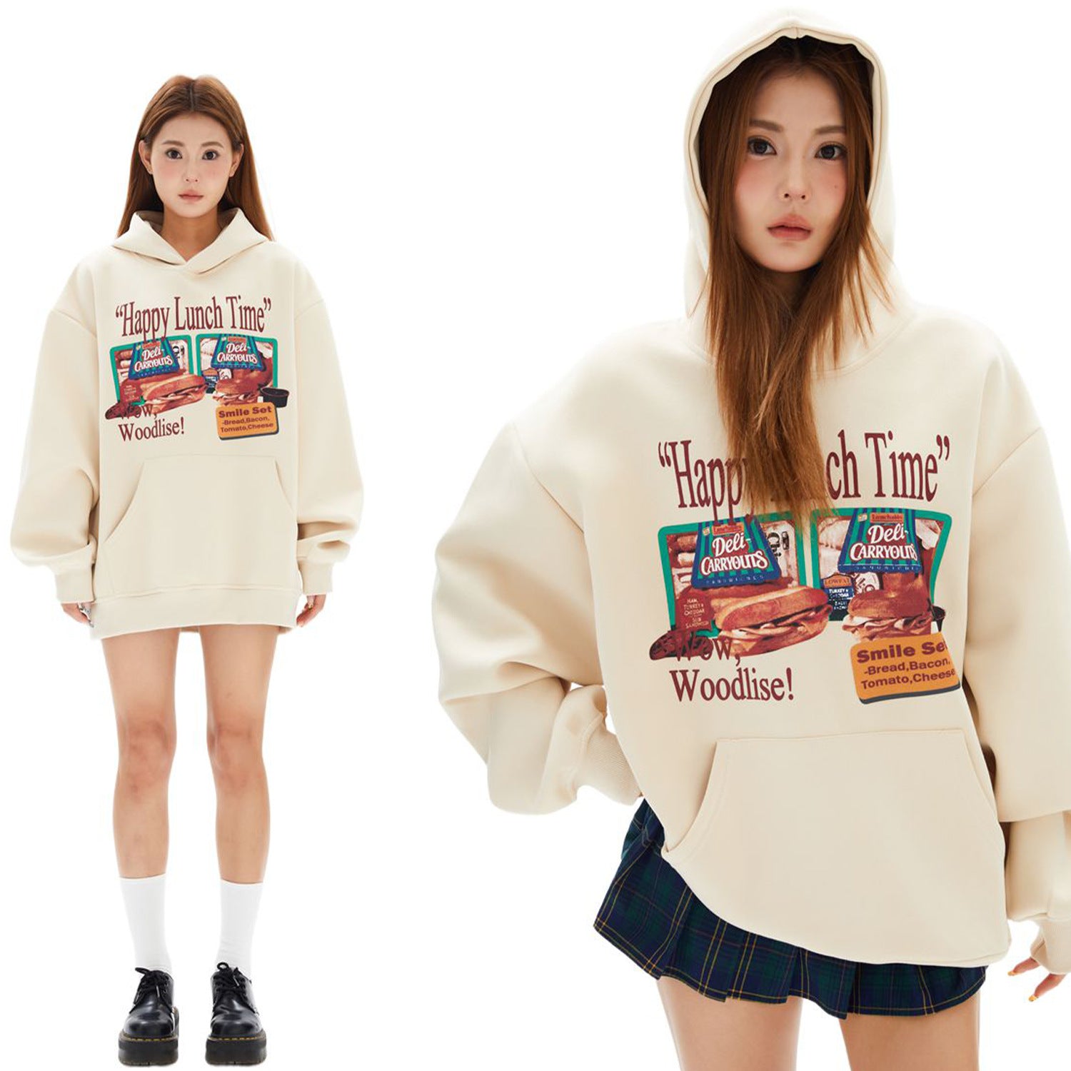 Women's Thickened Hooded Sweatshirt Cozy Fleece Pullover
