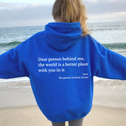 Women's Brushed Fleece Letter Graphic Hoodie