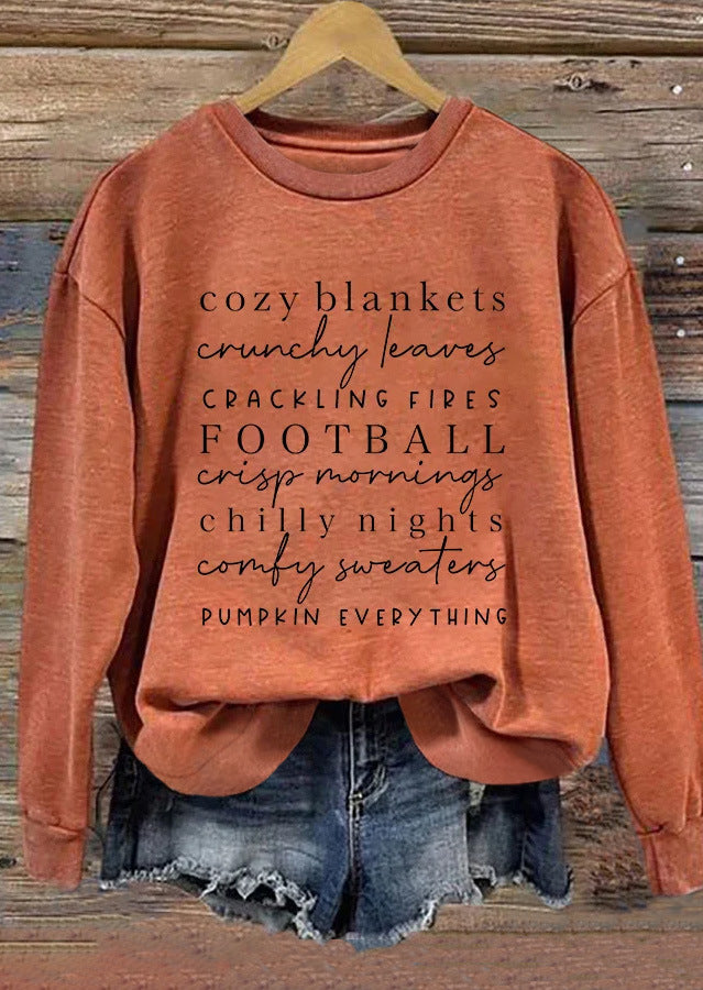 Women's Letter Print Loose Casual Sweatshirt