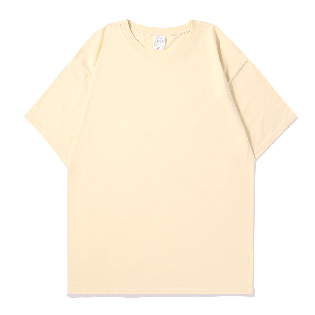 Pure White Long-Staple Cotton Loose Fit Short‑Sleeve T‑Shirt – Round Neck