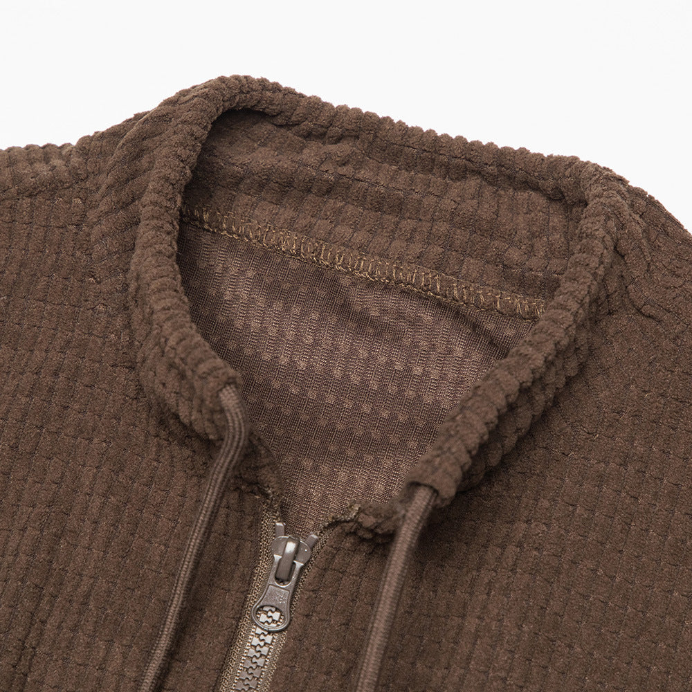 Half-Zip Drawstring Streetwear Pullover Sweater