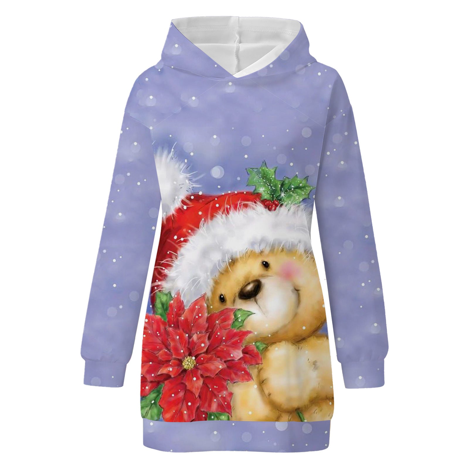 Festive Christmas Print Hoodie for Cozy Holiday Style