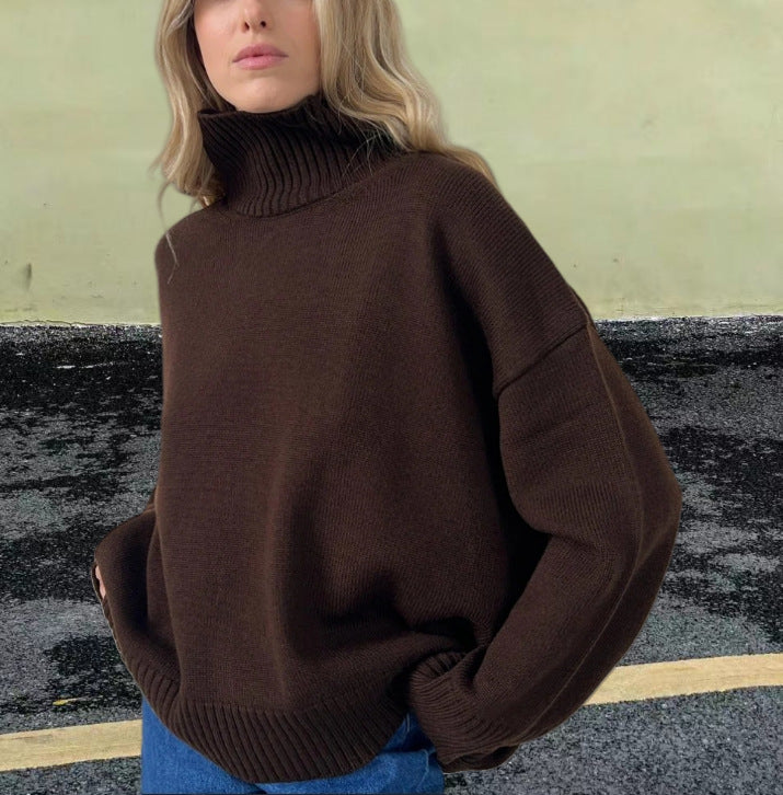 Autumn and Winter Loose Thermal Turtleneck Sweater