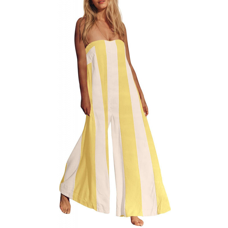 Fashion Top Wide-leg Pants Jumpsuit Women
