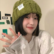 Solid Color Woolen Hats for Women