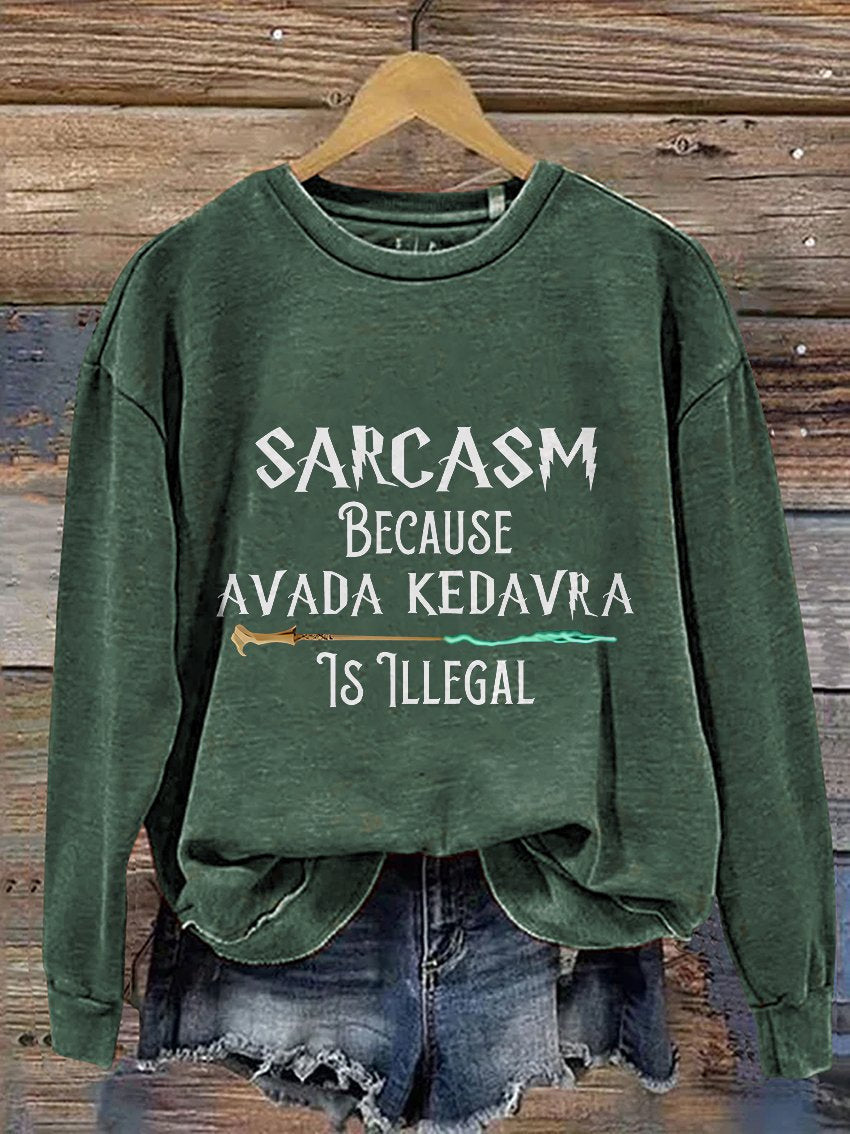 Women's 3D Print Letter Pullover Sweatshirt