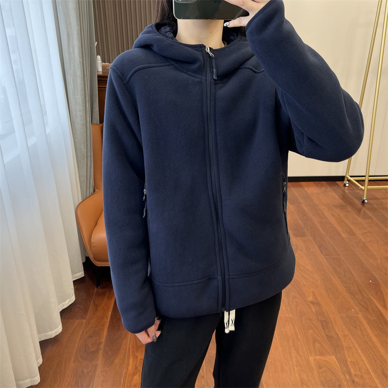 Thickened Double-Sided Fleece Zipper Hoodie