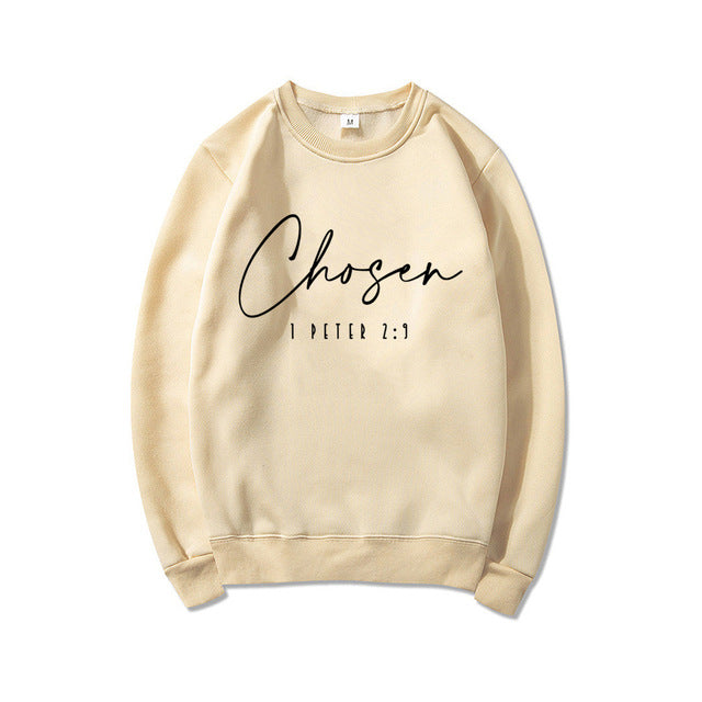 Women's Floral & Letter Print Long Sleeve Pullover