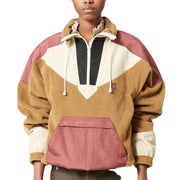 Cozy Colorblock Polar Fleece Zip Sweatshirt