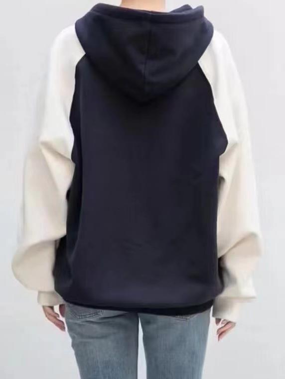 Cozy Colorblock Raglan Zip Hoodie Cardigan