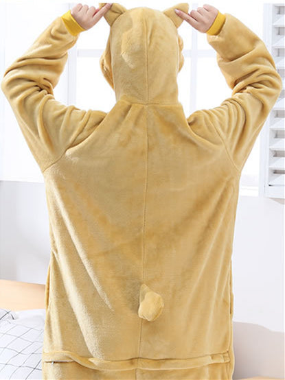 Flannel Shiba Inu animal one-piece pajamas