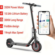 LADPED Folding Electric Scooter Lp80, 350W Motor 36V-42V Battery, With 8.5inches Anti-skid Solid Tire, Scooter Electric With Long Range, 19MPH Speed Foldable Commuting E-Scooter For Adults, Surpris...