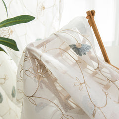 Garden Embroidered Window Screen