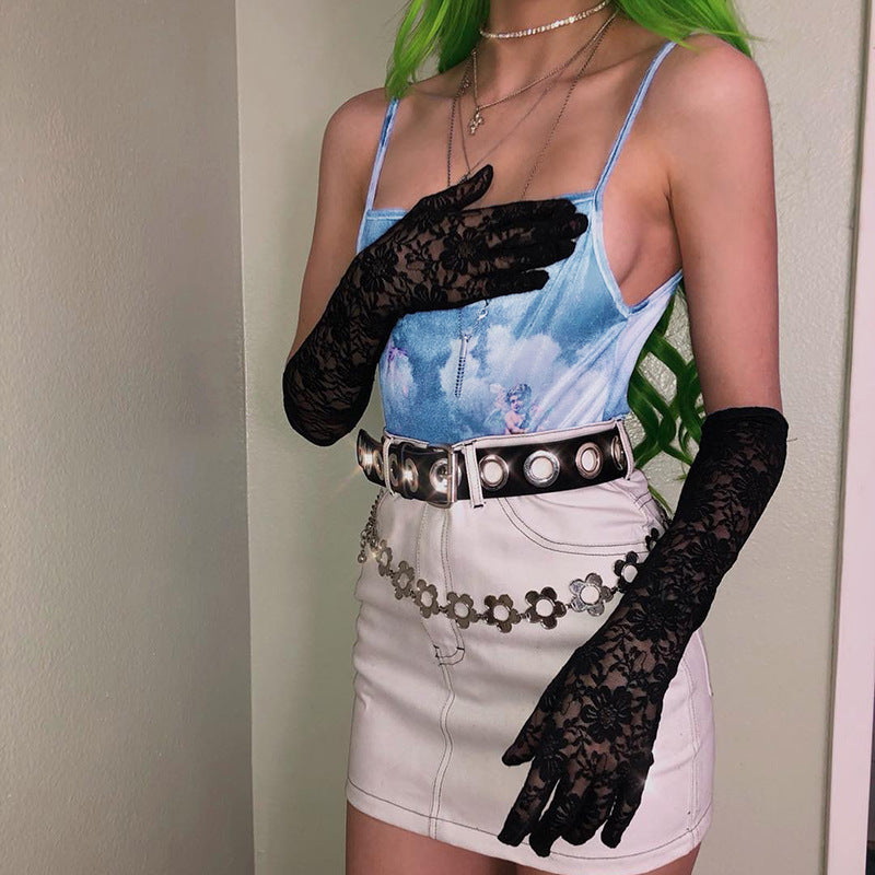 Angel Print Sexy Sleeveless Jumpsuit for Nightclub