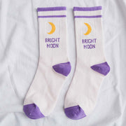 Trendy Women's Socks - Colorful Moon Prints