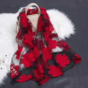 Stunning Floral Silk Scarf