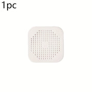 Silicone Sink and Shower Drain Cover with Multi‑Layer Filter – Anti‑Clog, White/Black, Fits Rectangular and Round Sinks & Bathtubs (1, 2, 3 or 5 Pieces)