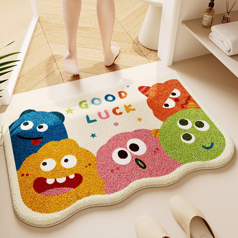 Thickened Plush Water-absorbent Bathroom Floor Mat