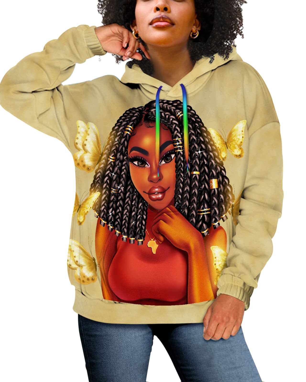 Women's Casual Printed Autumn Winter Hoodie