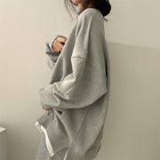 Women's Cozy Fleece-Lined Solid Color Hoodie