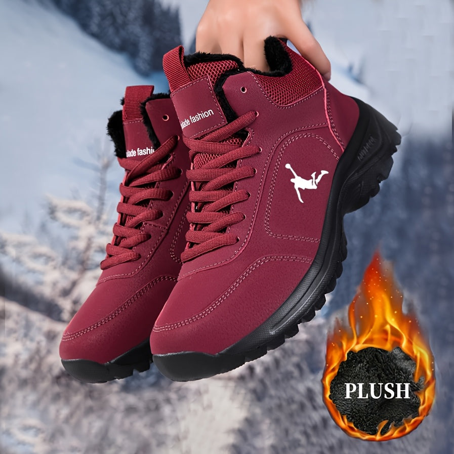 Men's Winter Outdoor Snow Boots – Lightweight Flexible Sole, Plush Lining, Mid‑Top Design, Workwear and Street Style