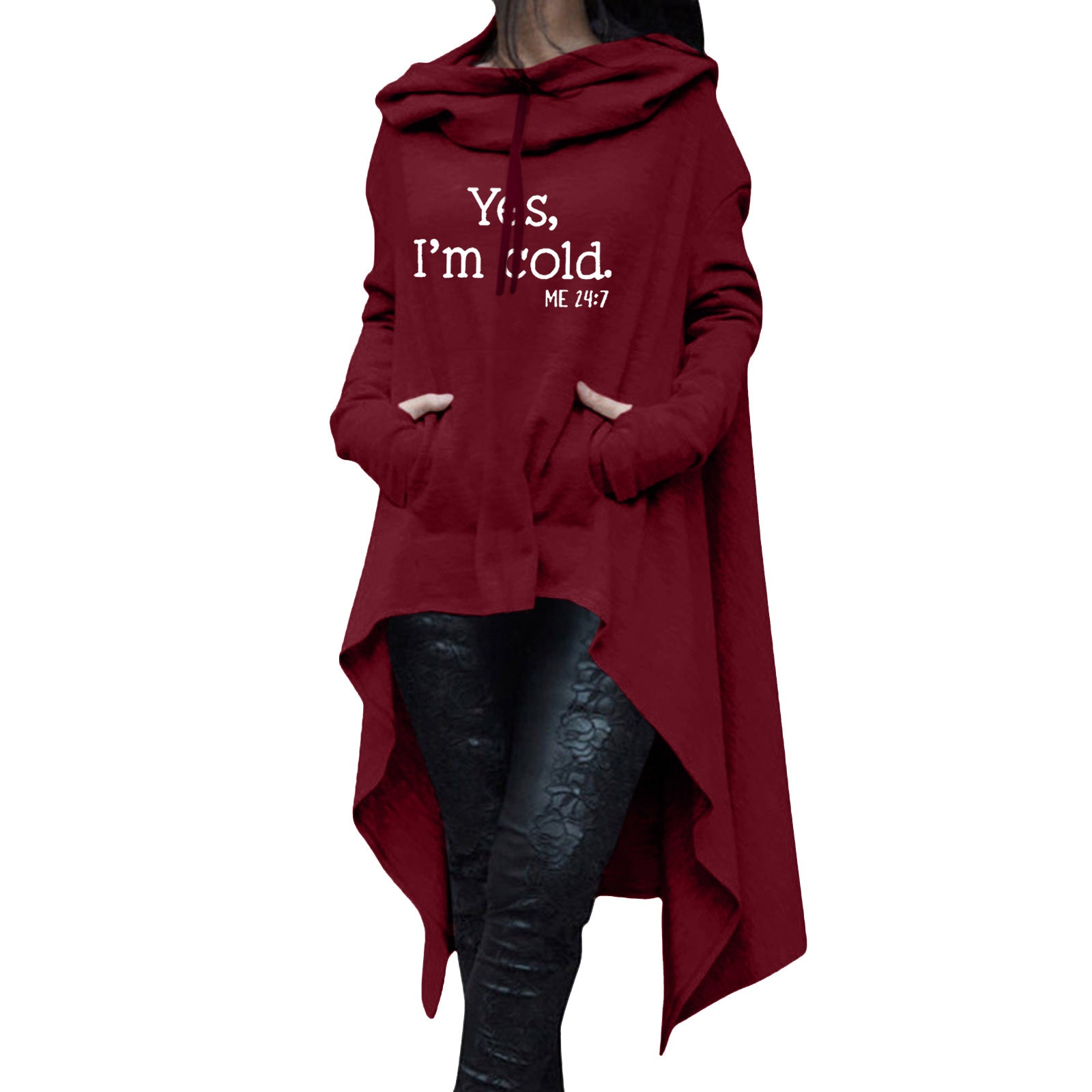 Plus Size Halloween Print Mid-Length Casual Hoodie