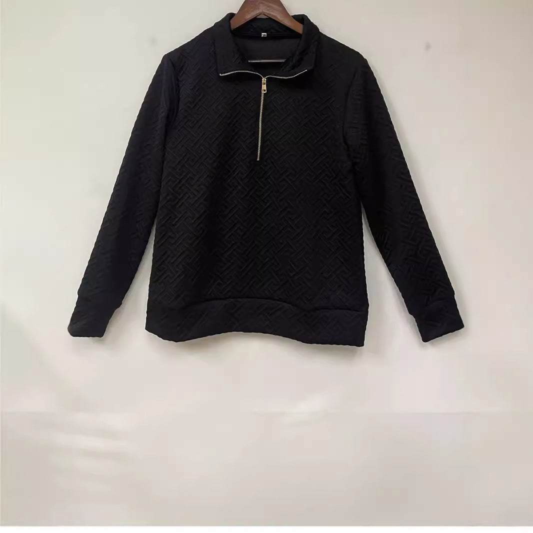 Women's Cozy Solid Color Zip-Up Hoodie