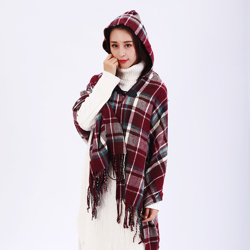 Cozy Hooded Shawl