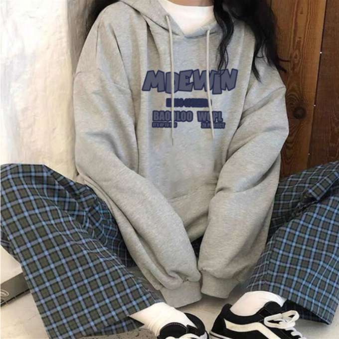 Cozy Korean Loose Hoodie for Women - Casual Pullover