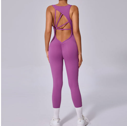 Women's One-piece Yoga Sleeveless Jumpsuit