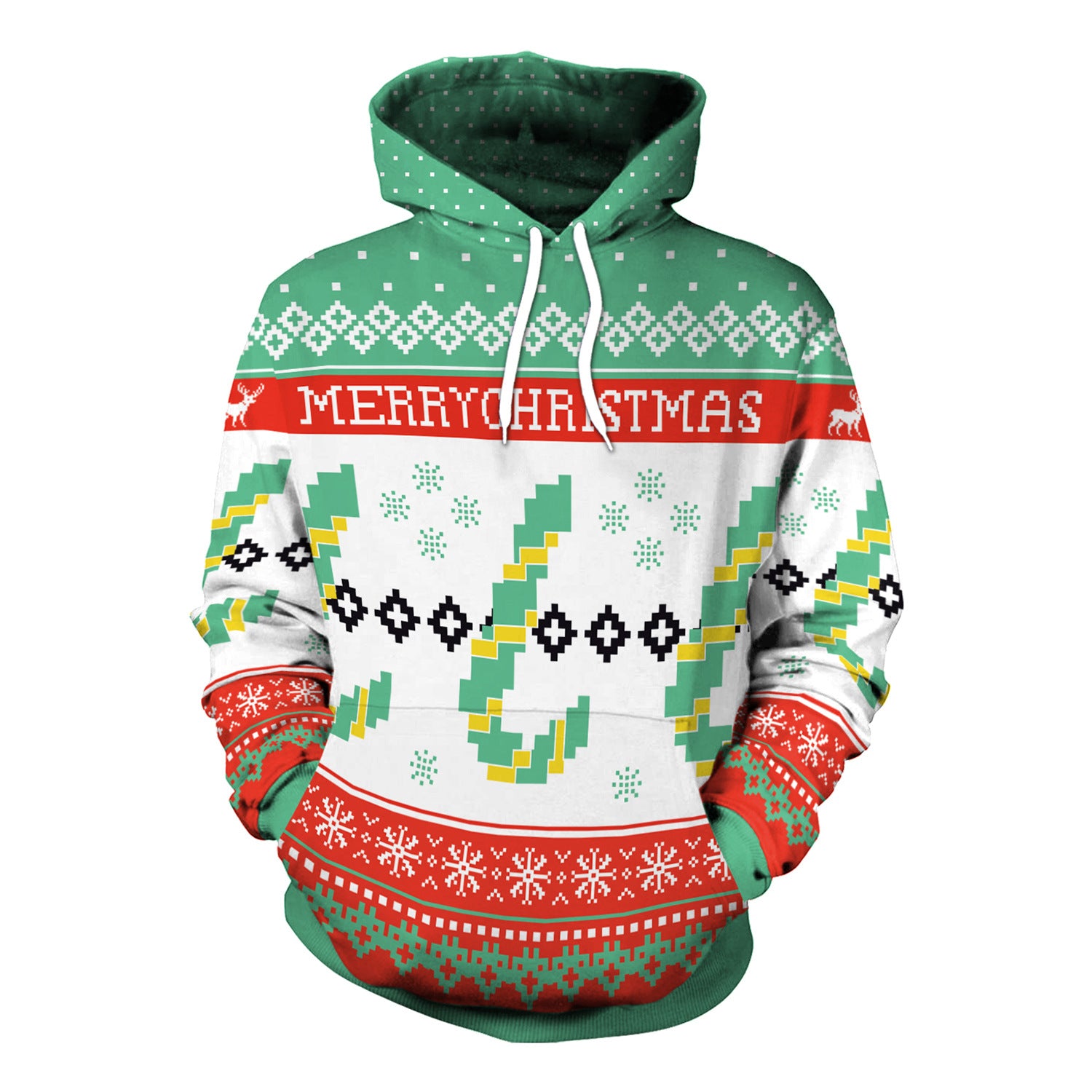 Festive Christmas Hooded Sweater Dress for Women