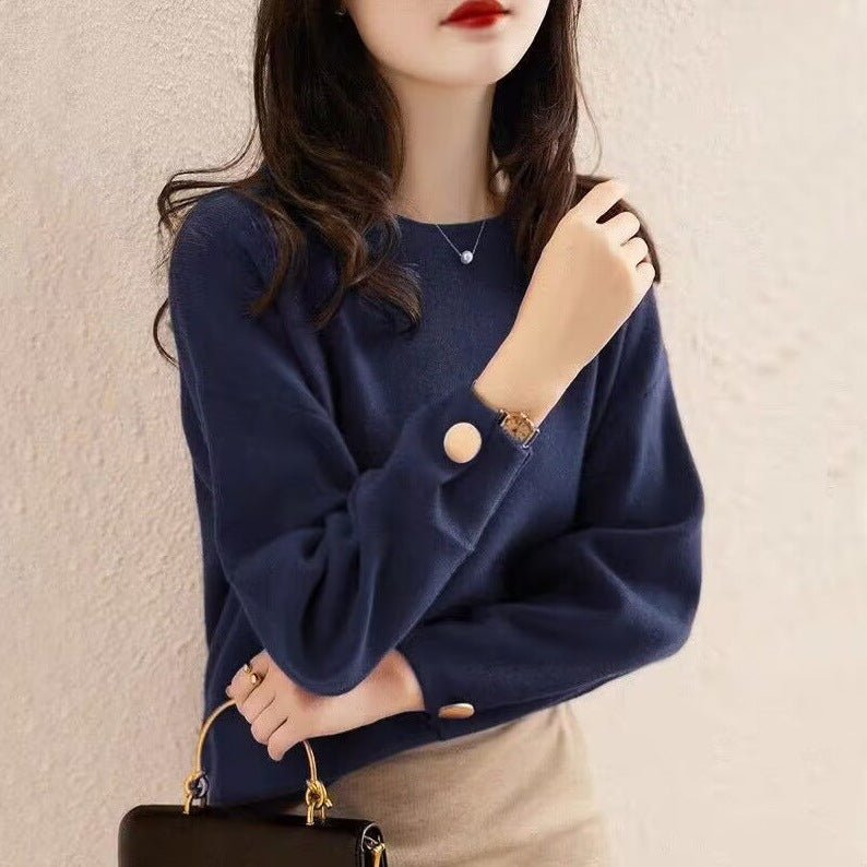 New Design Sense Niche Base Stylish Fashion Red Sweater