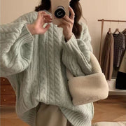Idle Style Korean Style Loose Sweater Coat Women