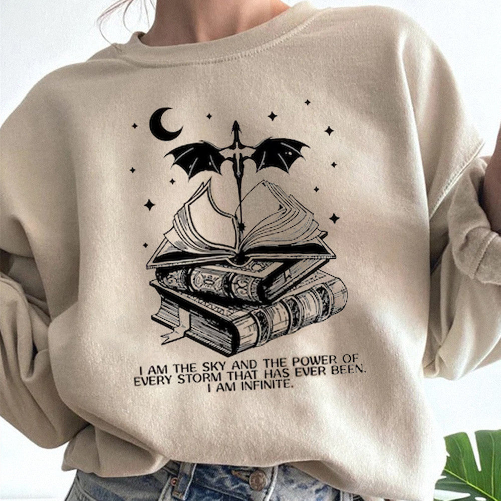 Women's Round-neck Japan Heat Transfer Patch Printed Sweater
