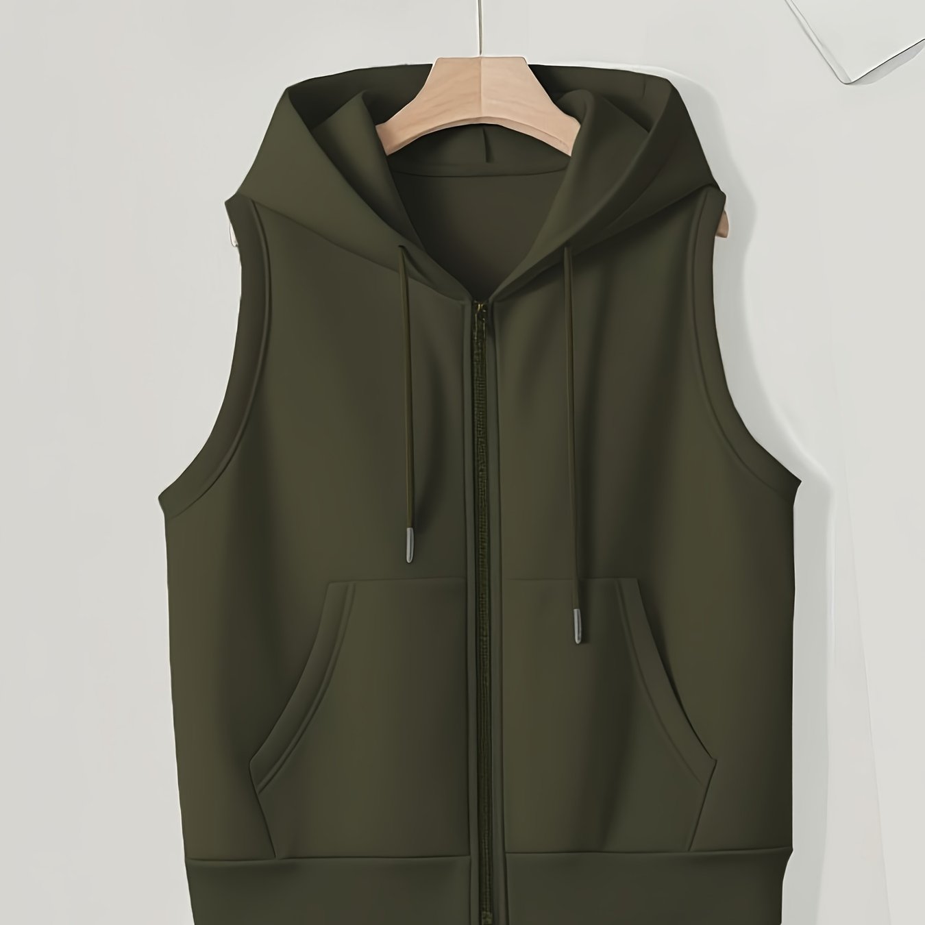 Plus Size Hooded Zip-Up Pocket Jacket