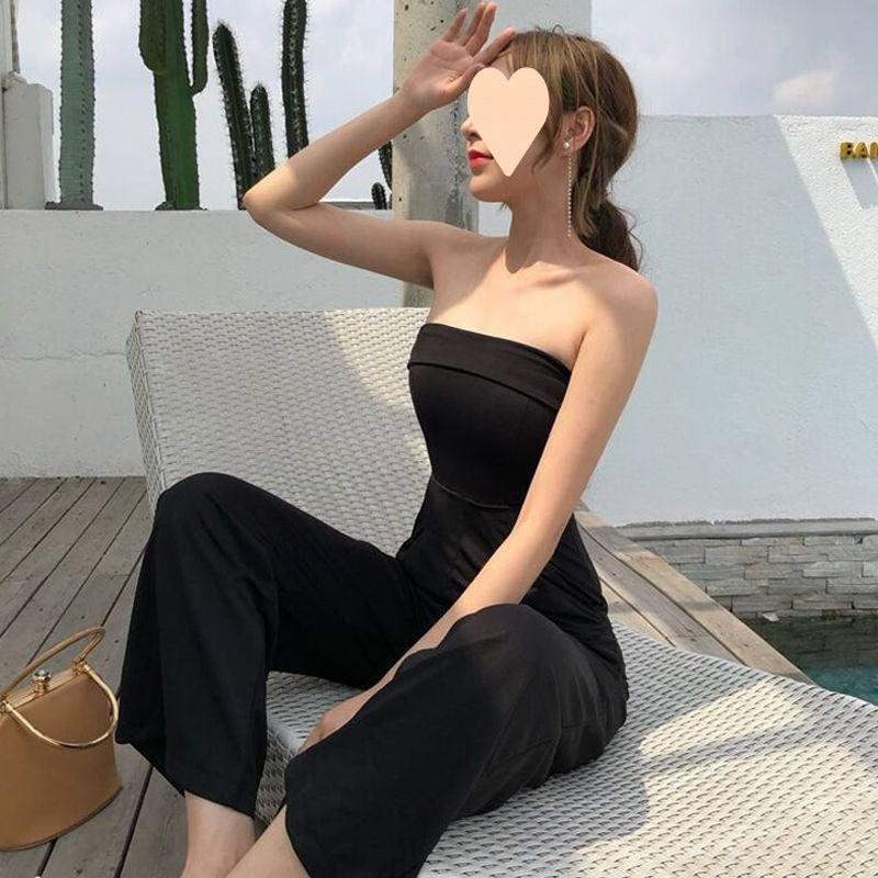 Women's Slim Fit Tube Top Jumpsuit