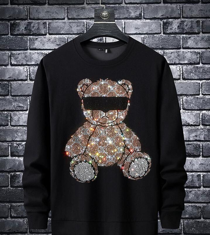 Men's Slim-Fit Graphic Round Neck Long Sleeve Tee