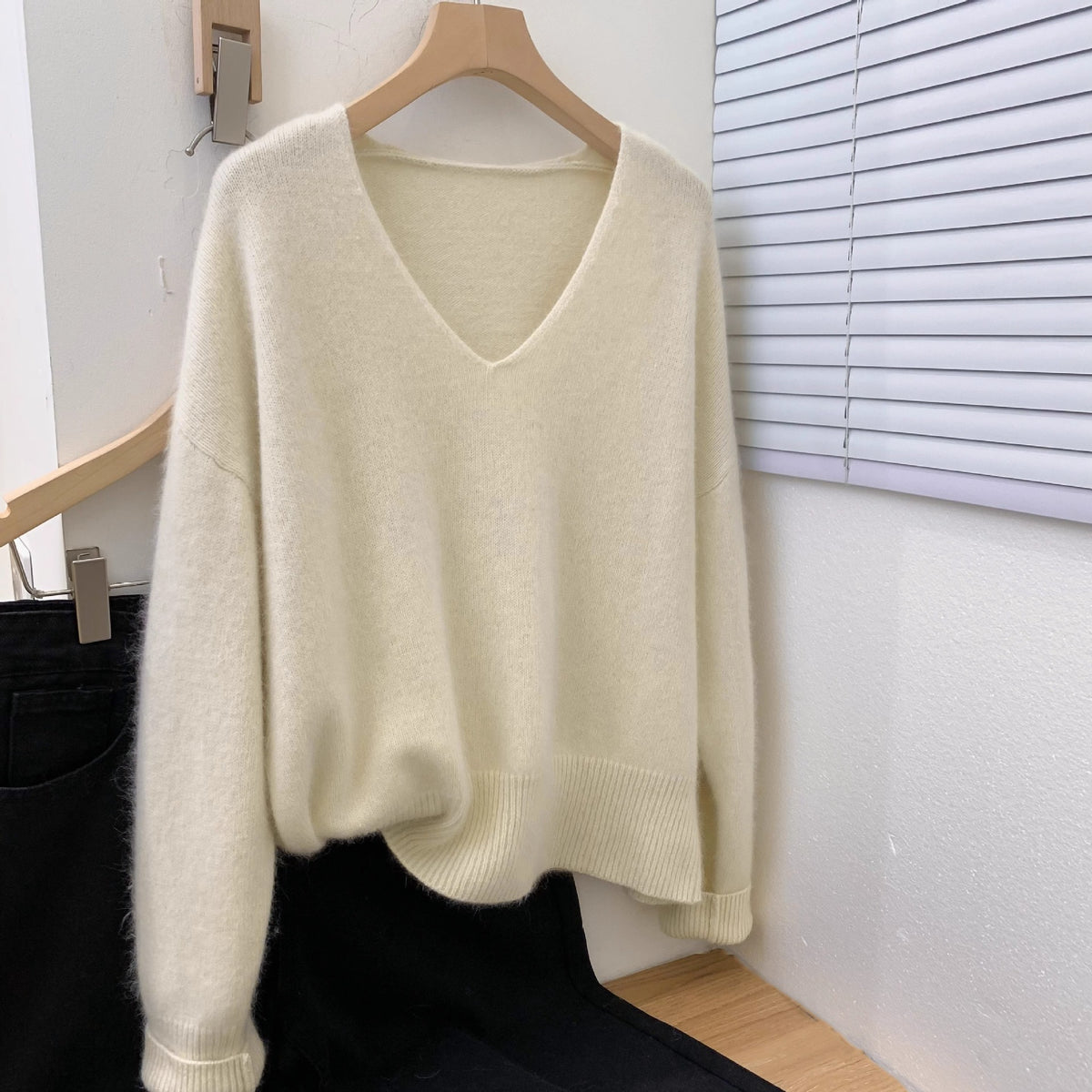 V Neck Baselayer Pullover Sweater for Women