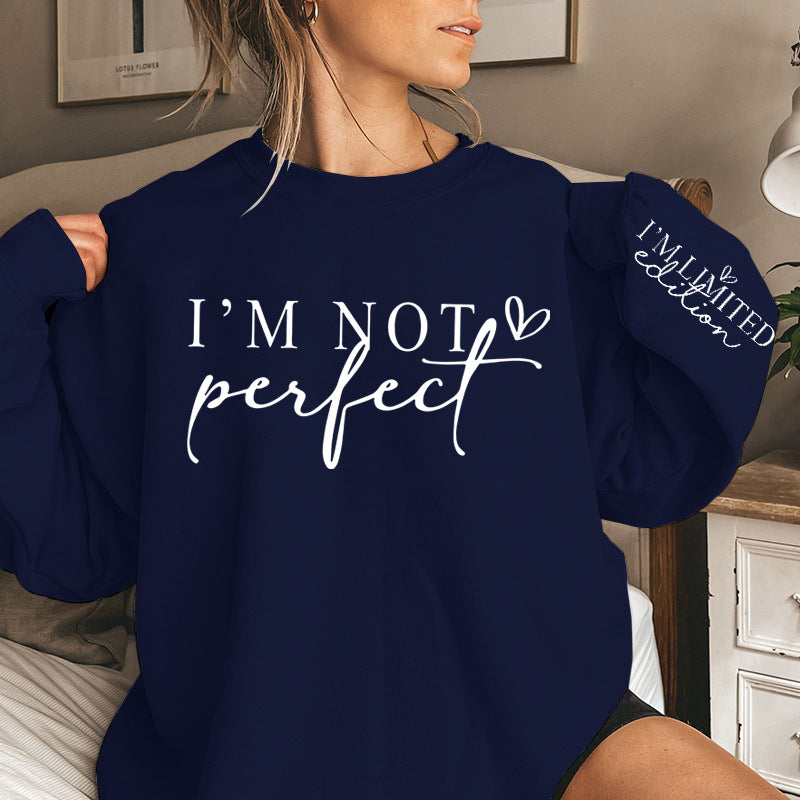 Chic Women's Letter Print Pullover Casual Sweatshirt