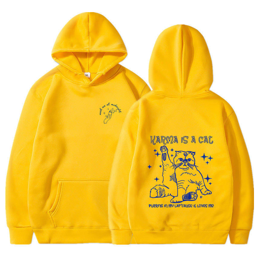Cozy Cartoon Couple Velvet Hooded Sweatshirt