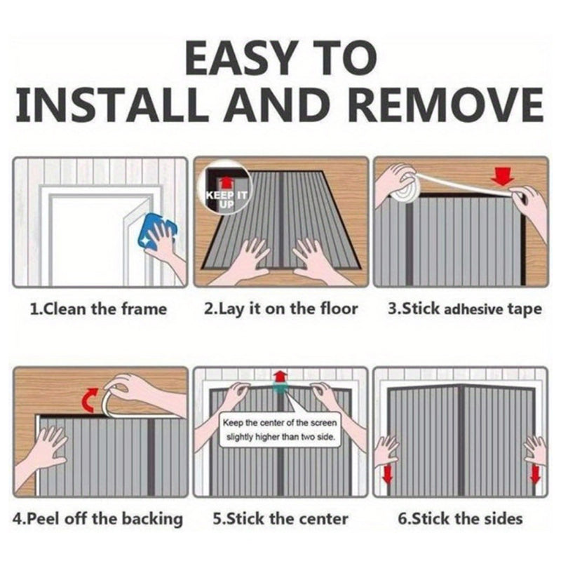 Magnetic Mosquito-proof Screen Door, Breathable and Insect-resistant, Easy to Install Without Drilling, Magnetic and Quiet, Suitable for Kitchen Doors, Bedroom Doors, Balcony Doors, and Living Room Do